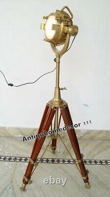 Tripod Floor Lamp Spotlight Searchlight Home Decorative Lighting Vintage Decor