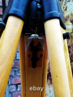 Tripod Geology Wooden Vintage USSR Soviet Theodolite