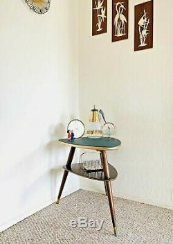 Tripod Mid Century Plant Stand Table Display Side End Table Formica Vintage