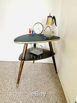 Tripod Mid Century Plant Stand Table Display Side End Table Formica Vintage