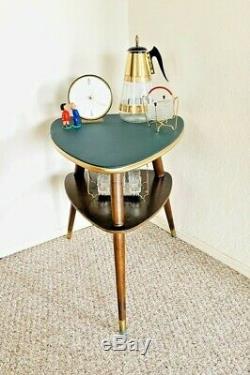 Tripod Mid Century Plant Stand Table Display Side End Table Formica Vintage