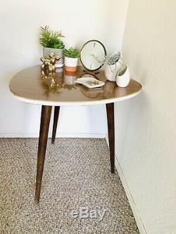 Tripod Mid Century Plant Stand Table Display Side End Table Formica Vintage 50s