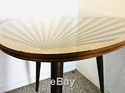 Tripod Mid Century Plant Stand Table Display Side End Table Vintage Ray of Sun