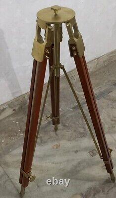 Tripod Nautical LARGE Vintage Theater Stage Industrial Nautical Tripod Stand