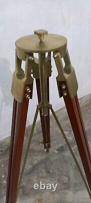 Tripod Nautical LARGE Vintage Theater Stage Industrial Nautical Tripod Stand