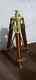 Tripod Nautical Vintage Stage Industrial Stand Wooden Maritime Brass Spot Light