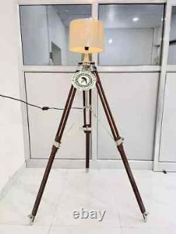 Tripod stand Floor Lamp Wooden Tripod Vintage Living Room Without Shade