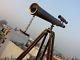 Us Navy Marine Nautical Vintage Brass Telescope With Wooden Tripod Antique Style