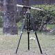 Us Navy Marine Nautical Vintage Chrome Telescope Withwooden Tripod Xw Antique Gift