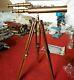 Vintage X-mas Telescope With Wooden Tripod Stand Brass Nautical Antique Pcs