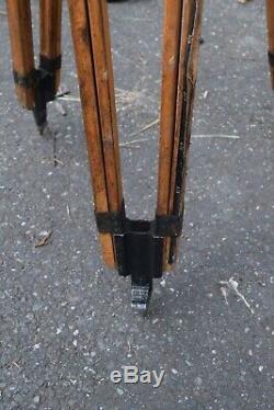 VTG ARRI BALL CAMERA HEAD With HEAVY WOODEN TRIPOD WEST GERMANY