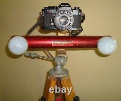 VTG Wooden Camera Tripod w Removable Lights for Camera with Mayfair Multi-Lite