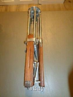 Vintage 16 Wooden & Metal CTI Survey Tripod or Lamp Base for Surveying Transit