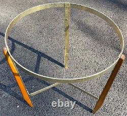 Vintage 50s Plastic Wood Metal Tripod Planter Mid Century Modern Atomic Era Gold