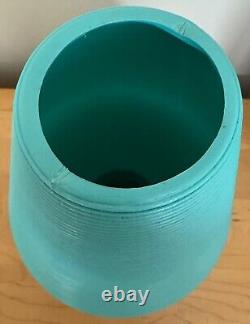 Vintage 60s Beehive Lamp Turquoise Plastic Tripod Mid Century MCM Modern Ribbed