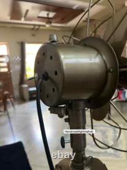 Vintage Adjustable Wooden Tripod Fan Classic Antique Decor Best Christmas Gift