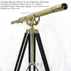 Vintage Anchor Master Floor Standing Telescope WithStand Wooden Tripod Astro 62