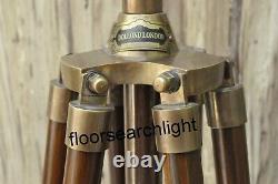 Vintage Antique Brass 39 Telescope Dollond London With Heavy Wooden Tripod Stand
