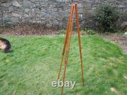 Vintage Antique Camera Tripod Wooden Telescopic Easily Adjusted