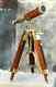 Vintage Antique Nautical Gift Decorative Solid Brass Telescope With Wooden Tripod