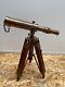Vintage Antique Nautical Gift Decorative Solid Brass Telescope With Wooden Tripod