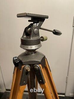 Vintage Antique Professional Cinema Camera Wood Tripod