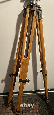 Vintage Antique Professional Cinema Camera Wood Tripod