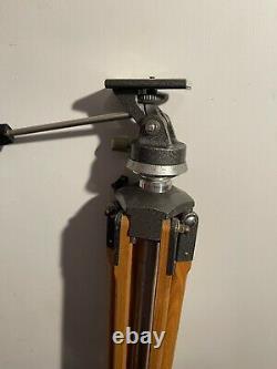 Vintage Antique Professional Cinema Camera Wood Tripod