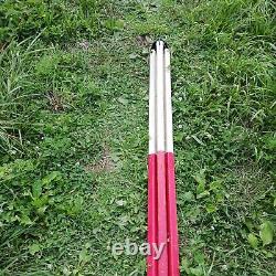 Vintage Antique Wooden Transit Tripod Red And White