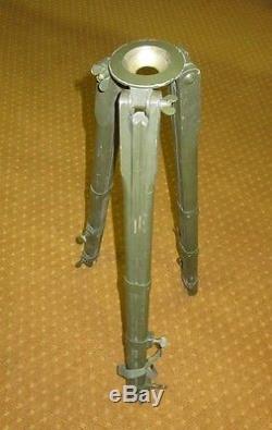 Vintage Army WWI-WWII Wood and Metal Survey Telescope Tripod