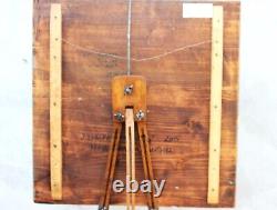 Vintage Artists Floor Easel, Wooden Large, Foldable Paintings or Photo Tripod