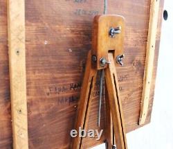 Vintage Artists Floor Easel, Wooden Large, Foldable Paintings or Photo Tripod