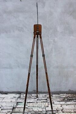 Vintage Artists Floor Easel, Wooden Large, Foldable Paintings or Photo Tripod