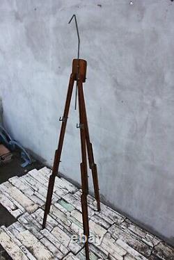 Vintage Artists Floor Easel, Wooden Large, Foldable Paintings or Photo Tripod