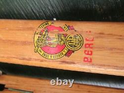Vintage BERGER Brass TRANSIT SURVEYOR LEVEL + Wooden Box + TRIPOD + Stick
