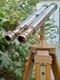 Vintage Brass Binoculars 18 On Wooden Floor Tripod Nautical 64x Magnification