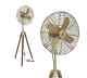 Vintage Brass Electric Floor Fan(wooden Tripod Stand) Fully Handmade Floor Fan