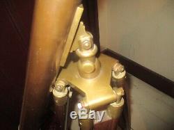 Vintage Brass Library Telescope on Wood Tripod