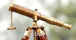 Vintage Brass Telescope Adjustable Tripod Stand Halloween gift item