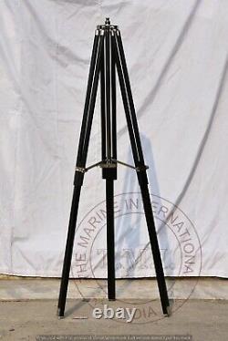 Vintage Brass Telescope On Wooden Tripod Maritime Nautical Replica MNM 199