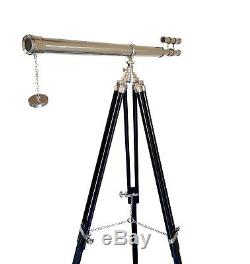 Vintage Brass Telescope Tripod Nautical Floor Standing Master Griffith Maritime