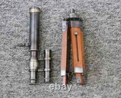 Vintage Brass Telescope With Tripod Stand Antique Finish 10 inch Nautical gift