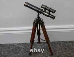 Vintage Brass Telescope With Tripod Stand Antique Finish 10 inch Nautical gift