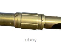Vintage Brass and Bamboo Telescope on Adjustable Tripod Base