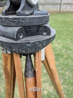 Vintage Camart Scout Surveyors Wooden Tripod Rare Antique