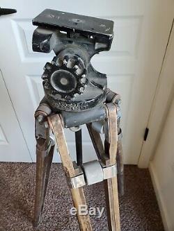 Vintage Camera Equipment Co. Professional Jr Friction Head with Wooden Tripod