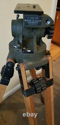 Vintage Camera Equipment Company Movie Camera Tripod Antique with Original Case