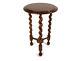 Vintage Carved Wooden Barley Twist Tripod Pedestal Plant Stand Side Table Bonsa