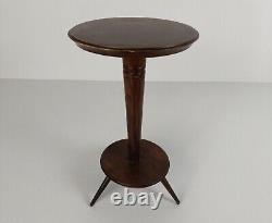 Vintage Carved Wooden tripod Pedestal plant stand Side table Bonsai Flower table