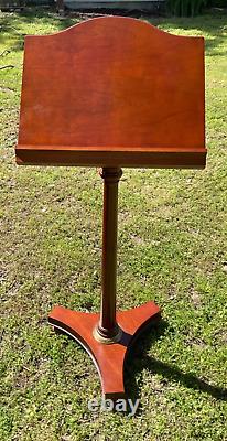 Vintage Cherry Wood Music/Book Stand Pedestal Podium Library, Bombay Company
